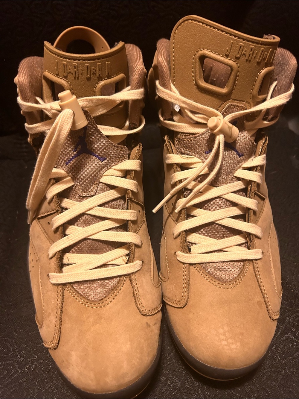 Jordan High-Top Athletic Shoes in Wheat/Beige
